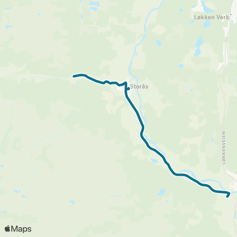 AtB Groegga - Storås - Dombu - Mel map