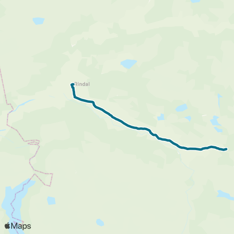 AtB Skolrute Rindal map