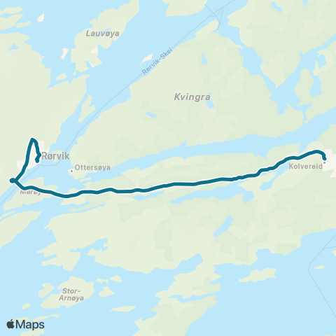 AtB Foldereid - Kolvereid - Rørvik map