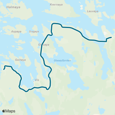 AtB Flatanger - Sjøåsen - Namsos map