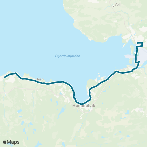 AtB Stjørdal / Hommelvik - Trondheim map