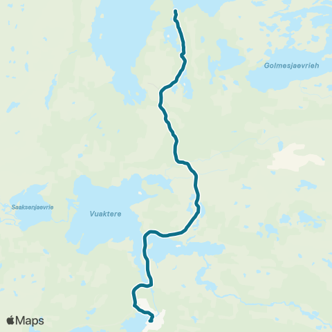 AtB Namsvatn - Røyrvik map
