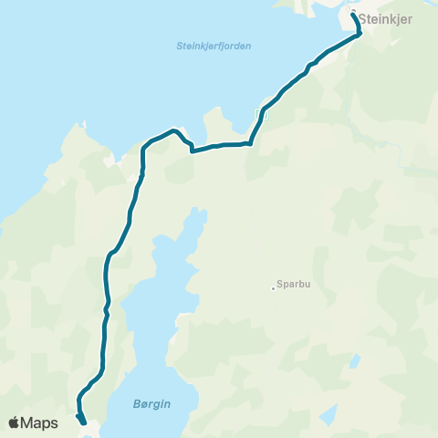 AtB Straumen - Grønnesby - Steinkj map