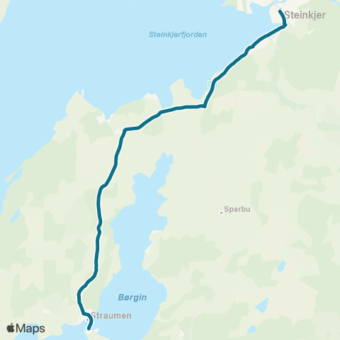 AtB Straumen - Steinkjer map