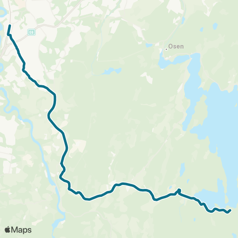 AtB Lerkendal-Bratsberg-Flatjord map