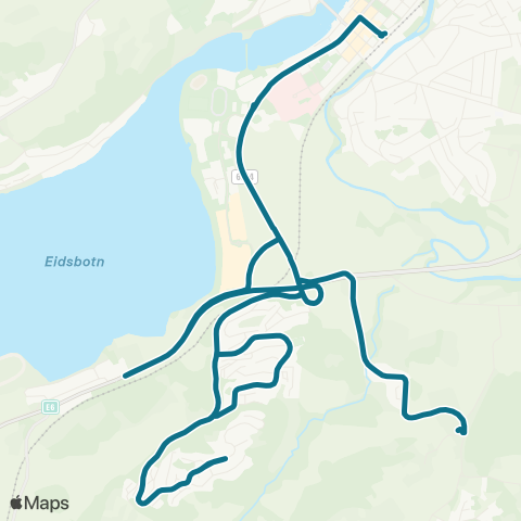 AtB Høgberget - Momarka - Halsan S map