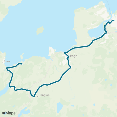 AtB Strandkorsen - Rongland - Leva map
