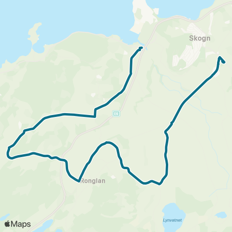 AtB Skogn - Holte - Hotran map