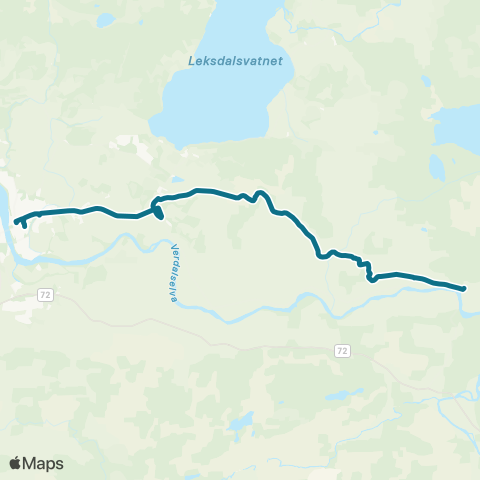 AtB Vuku - Leirådal - Vuku map