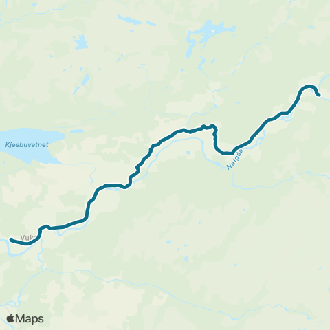 AtB Skjækerfossen - Vuku - Verdal map