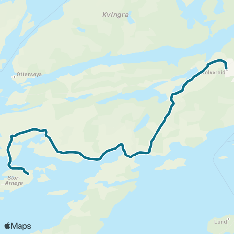 AtB Kolvereid - Våg - Arnøya map