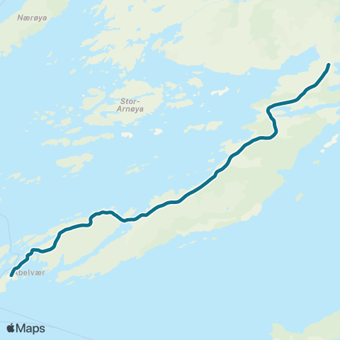 AtB Abelvær - Kolvereid map