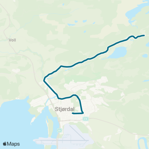 AtB Vassbygda - Kvislabakken - Halsen Ungdomsskole map