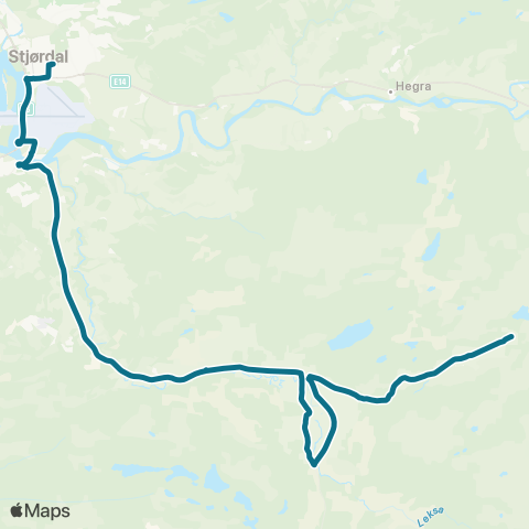 AtB Ytteråsen - Elvran - Stjørdal map