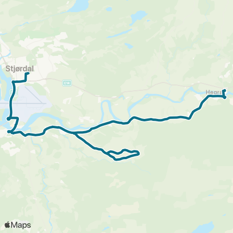 AtB Stjørdal - Eidum - Hegra - Ingstadnesset map