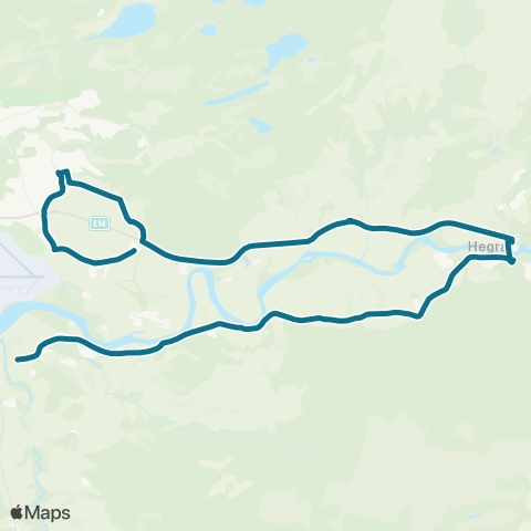 AtB Stjørdal - Haraldreina - Prestmoen - Skjeldstadmarka - Hegra - Geving map