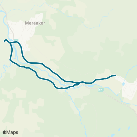 AtB Kluksdal / Kopperå - Meråker map
