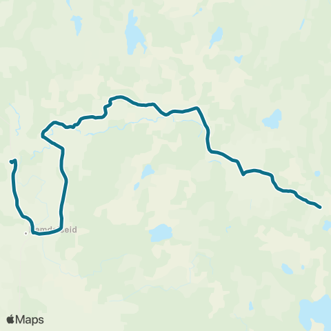 AtB Derås - Hundset - Namdalseid S map