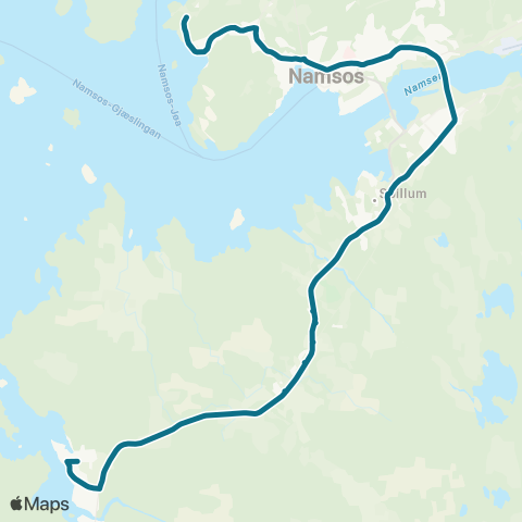 AtB Namsos - Bangsund map