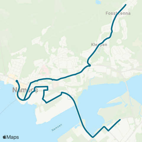 AtB Fossbrenna - Sentrum - (Spillum) map