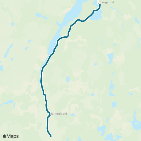 AtB Namsos - Bangsund - Namdalseid map