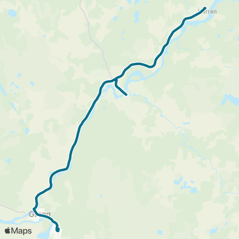 AtB Høylandet - Grong map