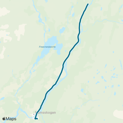 AtB Hovland - Namsskogan map