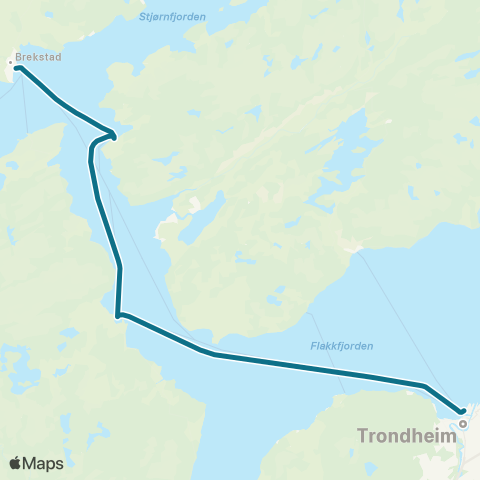 AtB Trondheim - Brekstad map