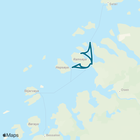 AtB Sandvikberget - Sætervika / Skjærvøy map