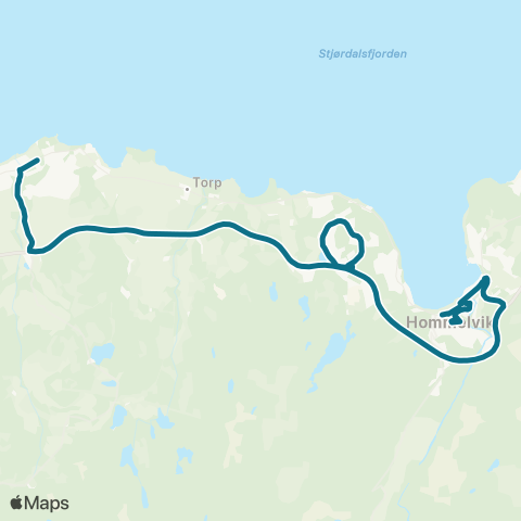 AtB Hommelvik-Sveberg-Vikhammer map