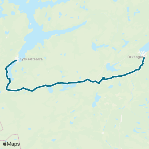 AtB Orkanger - Kyrksæterøra map