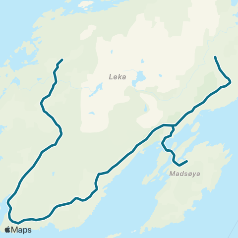 AtB Stein - Leknes map