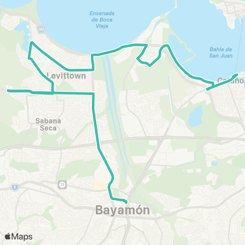 Autoridad de Transporte Integrado Terminal Cataño - Estación Bayamón map