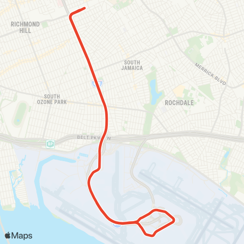 AirTrain JFK Jamaica Train map