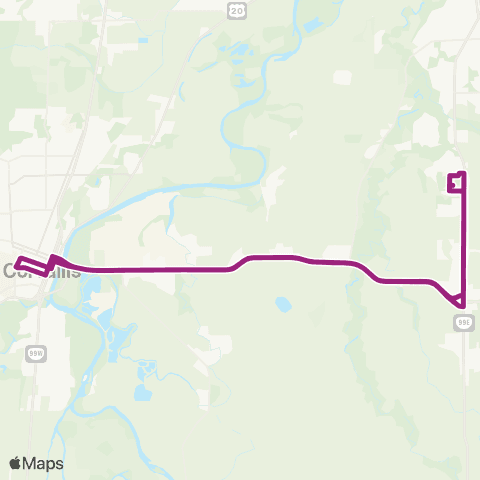Linn-Benton Loop Campus Connector map