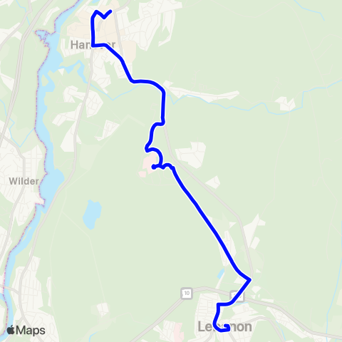 Advance Transit Blue Route map