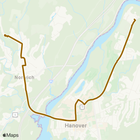 Advance Transit Brown Route map