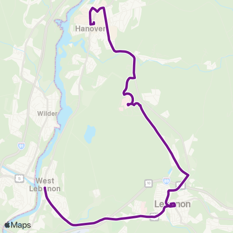 Advance Transit Blue-Red Route map