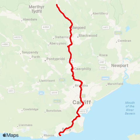 TfW Rail Bus Tfw Rail Replacement Bus map