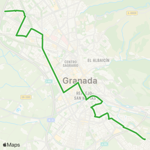 Autobús Urbanos - Alsa L.9 los Rebites - Chana map