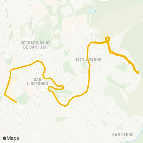 Autobús Urbanos - Alsa L.N9 San Miguel - Triunfo map