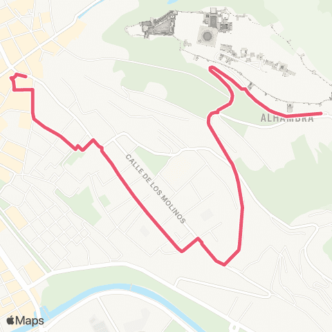 Autobús Urbanos - Alsa L.C30 Alhambra - Centro map