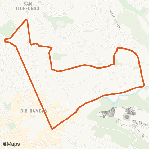 Autobús Urbanos - Alsa L.C31 Albaicín - Centro map