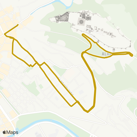 Autobús Urbanos - Alsa L. C32 Alhambra - Albaicín map