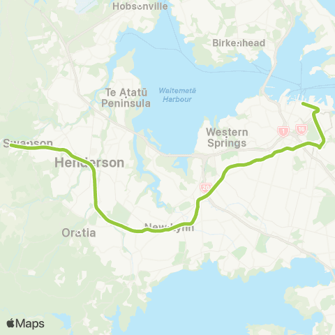 Auckland Transport Western Line map