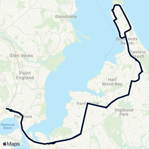 Auckland Transport 712 map
