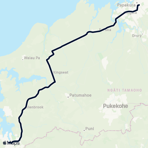 Auckland Transport 395 map