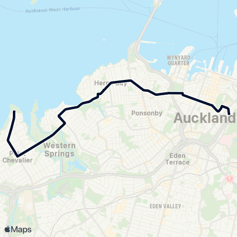 Auckland Transport 101 map