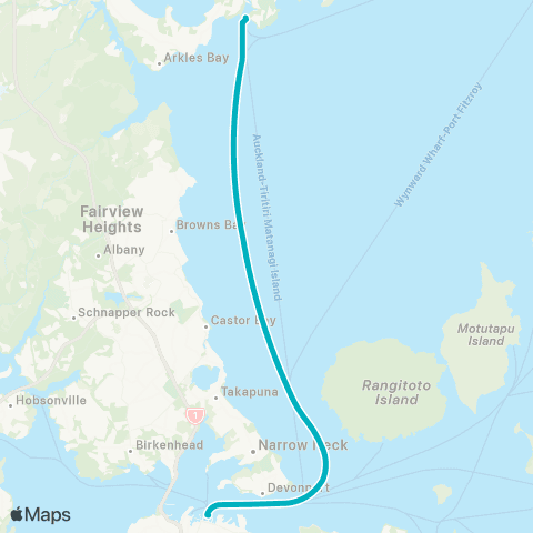Auckland Transport Gulf Harbour Ferry map