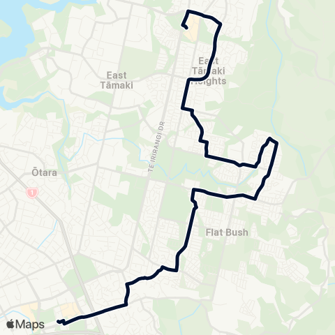 Auckland Transport 355 map
